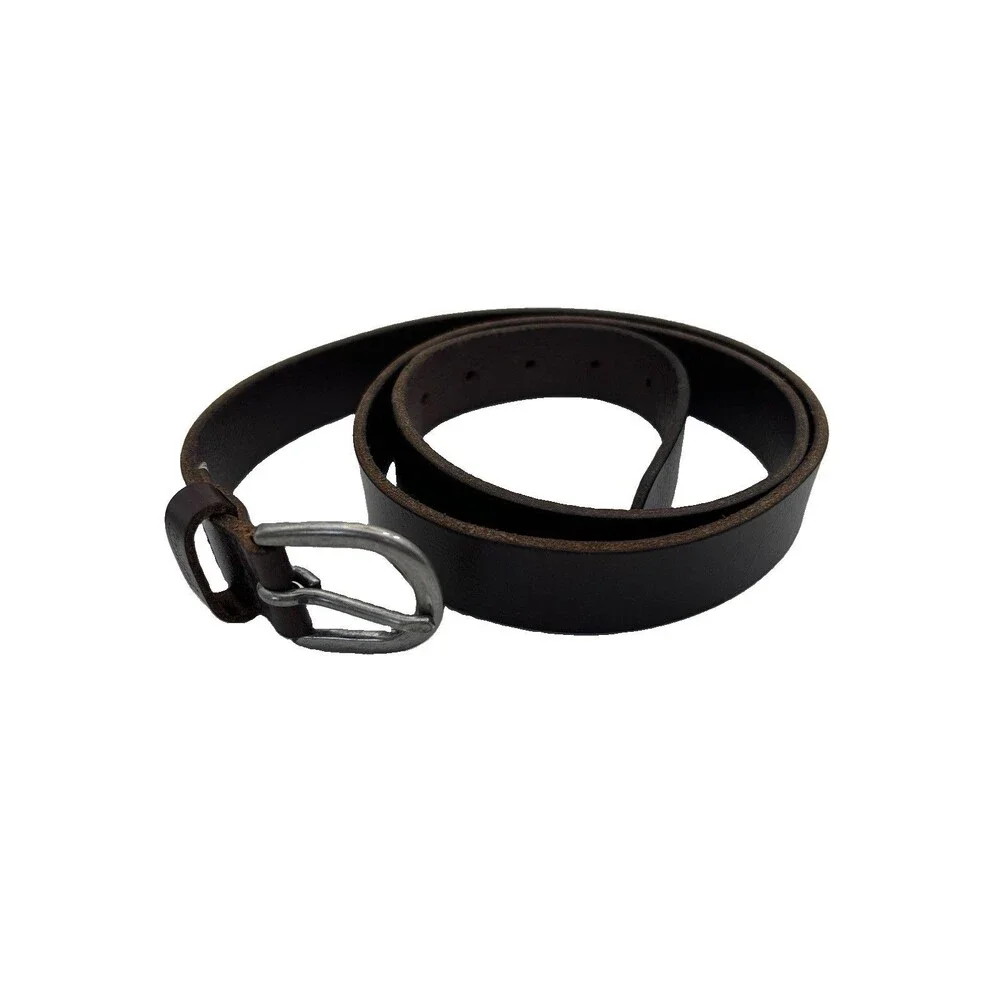 Levis Mens Brown Full Grain Bovine Leather Belt Silver Buckle 37-41in